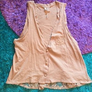 Eyeshadow cream knitted vest